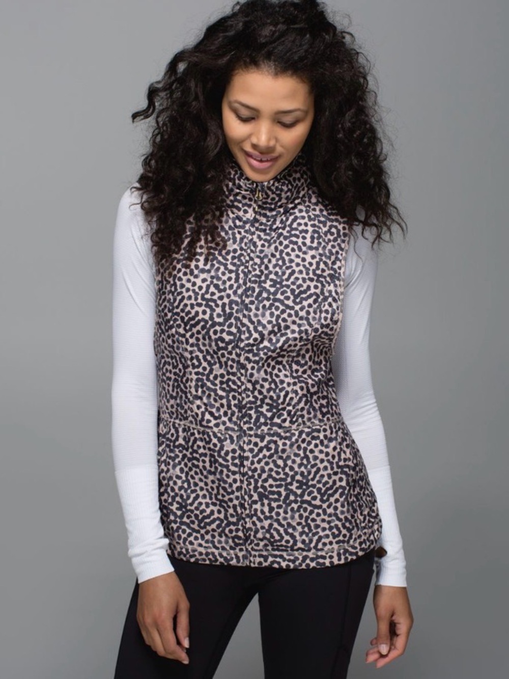 Lululemon Pack-It Vest Ace Spot Grain Black Size 12